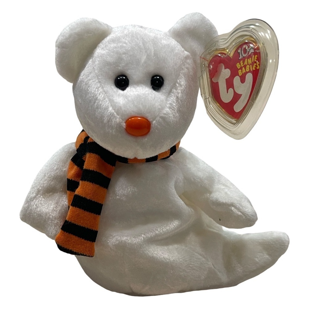 Ty Beanie Baby Quivers Ghost Beanbag Plush 11th Gen Tag 2003 PE 40018
